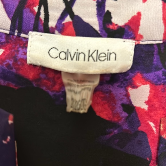 Calvin Klein purple and black floral patterned blouse .size 2X - Picture 7 of 10